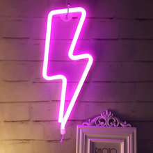 Lightening Bolt Neon LED Night Lights Wall Sign