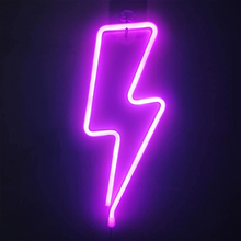 Lightening Bolt Neon LED Night Lights Wall Sign