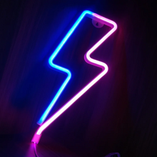 Lightening Bolt Neon LED Night Lights Wall Sign