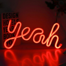 Yeah (Handwritten) Neon LED Night Lights Wall Sign