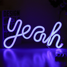 Yeah (Handwritten) Neon LED Night Lights Wall Sign