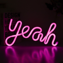 Yeah (Handwritten) Neon LED Night Lights Wall Sign