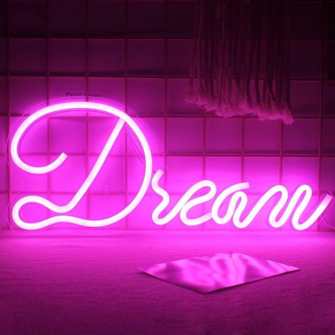 Dream (Handwritten) Neon LED Night Lights Wall Sign