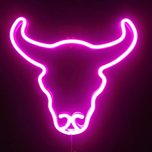 Bull Neon LED Night Lights Wall Sign