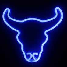 Bull Neon LED Night Lights Wall Sign