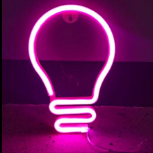 Bulb Neon LED Lights Wall Sign