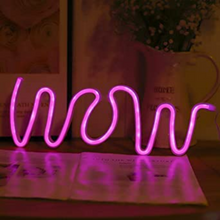 Wow (Long) Neon LED Night Lights Wall Sign