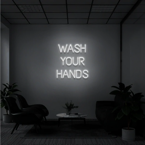 Wash Your Hands NEON LED Light Wall Sign