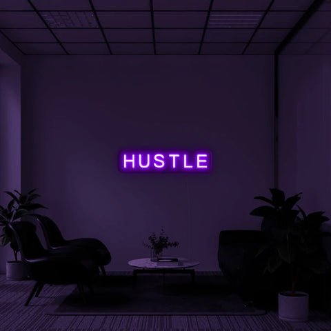 Hustle NEON LED Light Wall Sign