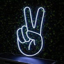 Gesture Hand Peace NEON LED Light Wall Sign