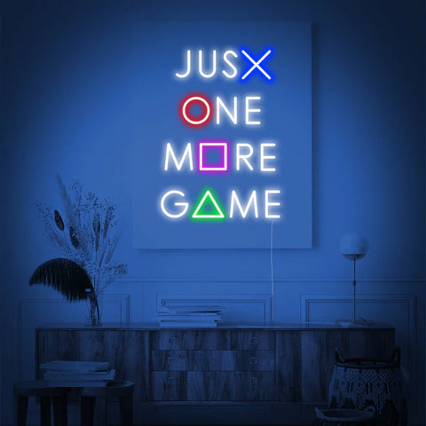 Jusx One More Game NEON LED Light Wall Sign