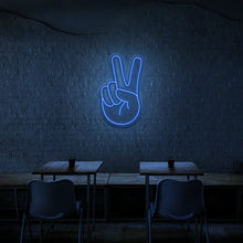 Gesture Hand Peace NEON LED Light Wall Sign