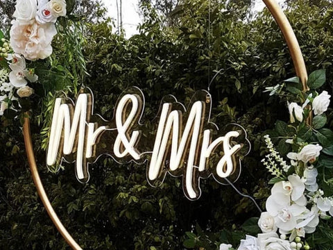 Mr & Mrs NEON LED Light Wall Sign