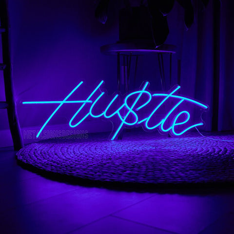 Hu$tle NEON LED Light Neon Wall Sign