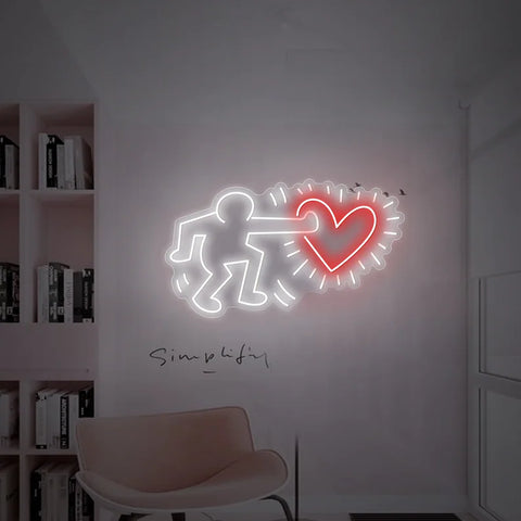 Radiant Heart by Keith Haring NEON LED Light