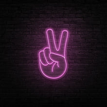 Gesture Hand Peace NEON LED Light Wall Sign