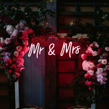 Mr & Mrs NEON LED Light Wall Sign