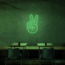 Gesture Hand Peace NEON LED Light Wall Sign